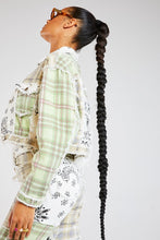 Load image into Gallery viewer, Patchwork Bandana Cropped Denim Jacket
