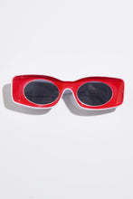 Load image into Gallery viewer, Red &amp; White Retro Sunglasses
